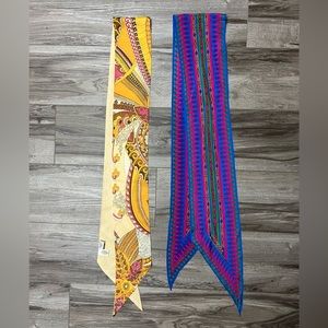 Two silk scarfs